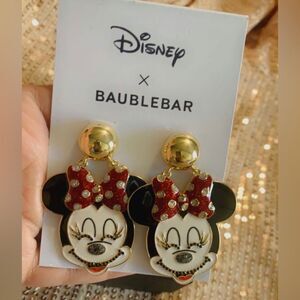New Baublebar Disney Minnie Mouse Christmas Earrings